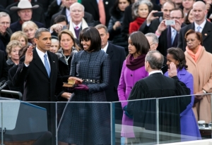 Supreme Court Chief Justice John Roberts administers the oath of office to President Barack Obama on Jan. 21, 2013. (Official White House Photo by Sonya N. Hebert)