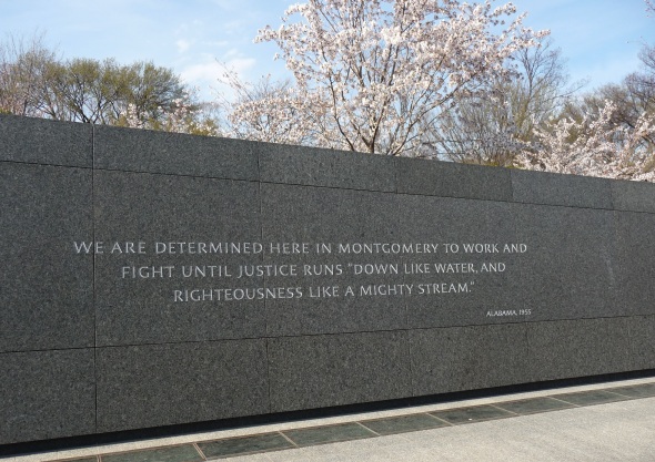 Inscription at the King Memorial. April 8, 2013.